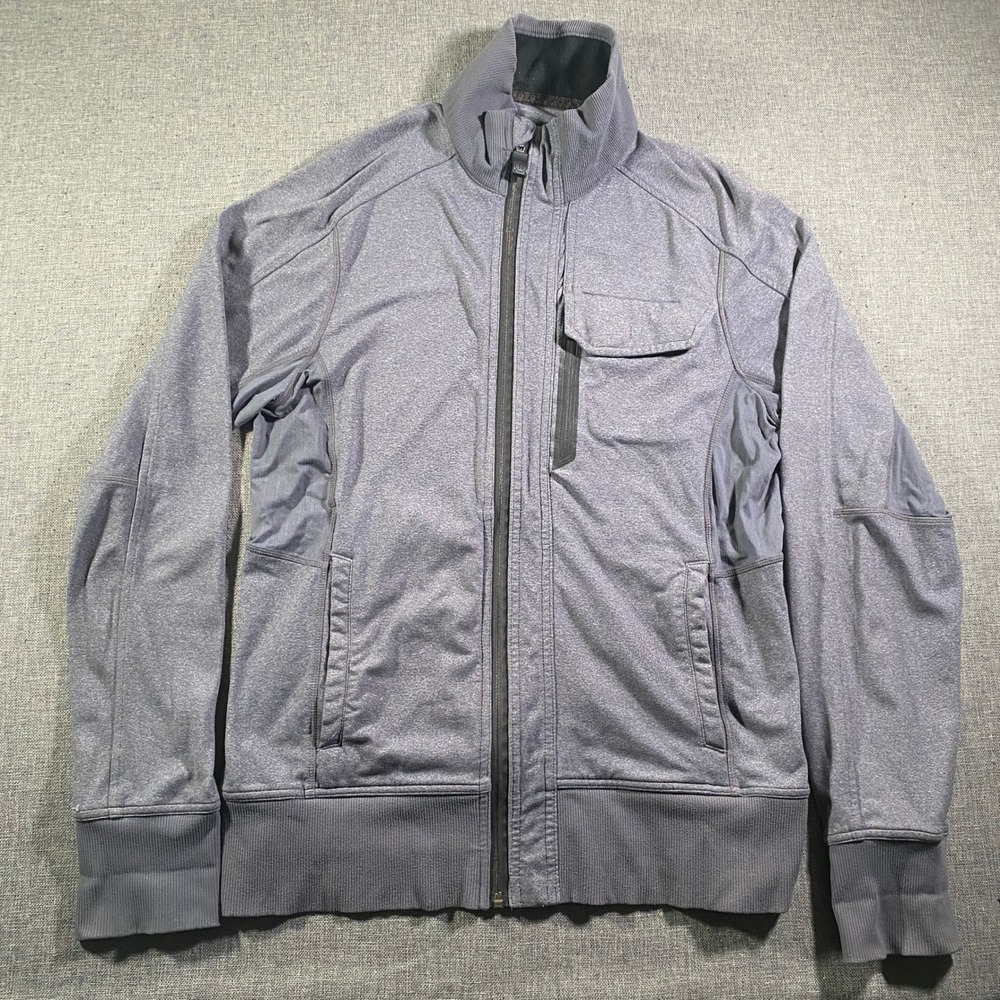 Lululemon Men's Gray‎ Full Zip Jacket Medium Athletic Athleisure Track Top
